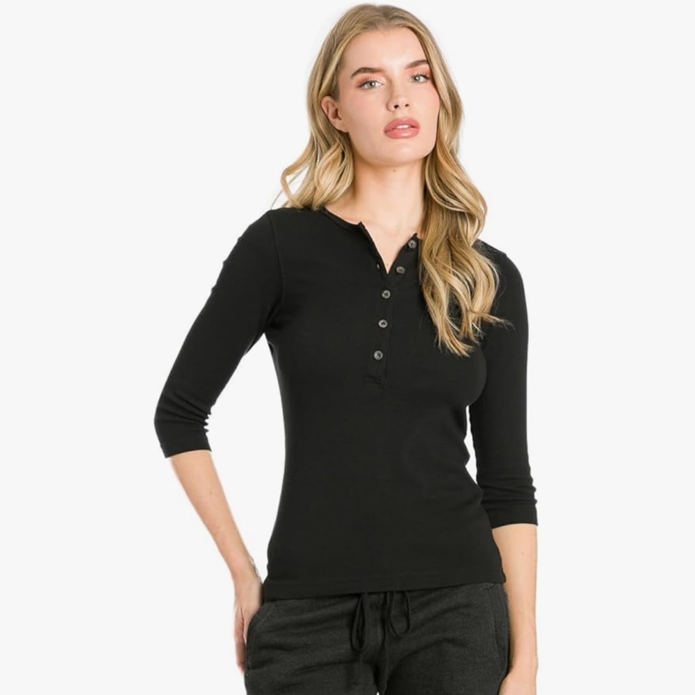 Hardtail 3/4 sleeve Henley tshirt